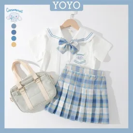 مجموعة اروين arwen&ajh group Girls Summer Pleated Skirt Set Summer Primary School Girls Dress Jk Uniform Skirt Children College Style Skirt