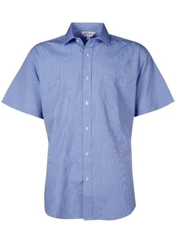 1901S Aussie Pacific Mens Toorak Check Short Sleeve Shirt