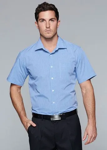 1901S Aussie Pacific Mens Toorak Check Short Sleeve Shirt