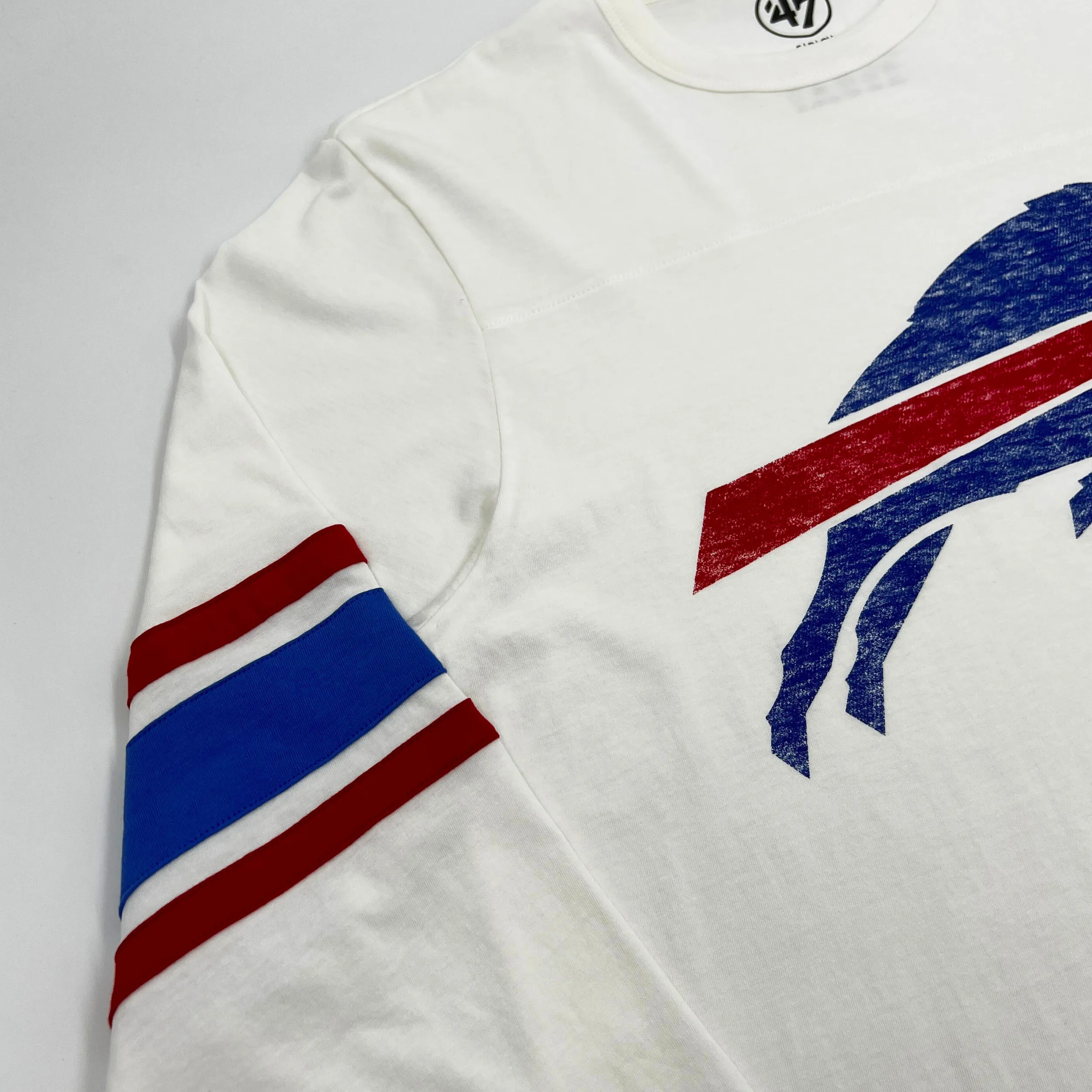 '47 Brand Buffalo Bills Primary Logo White Wash Long Sleeve Shirt