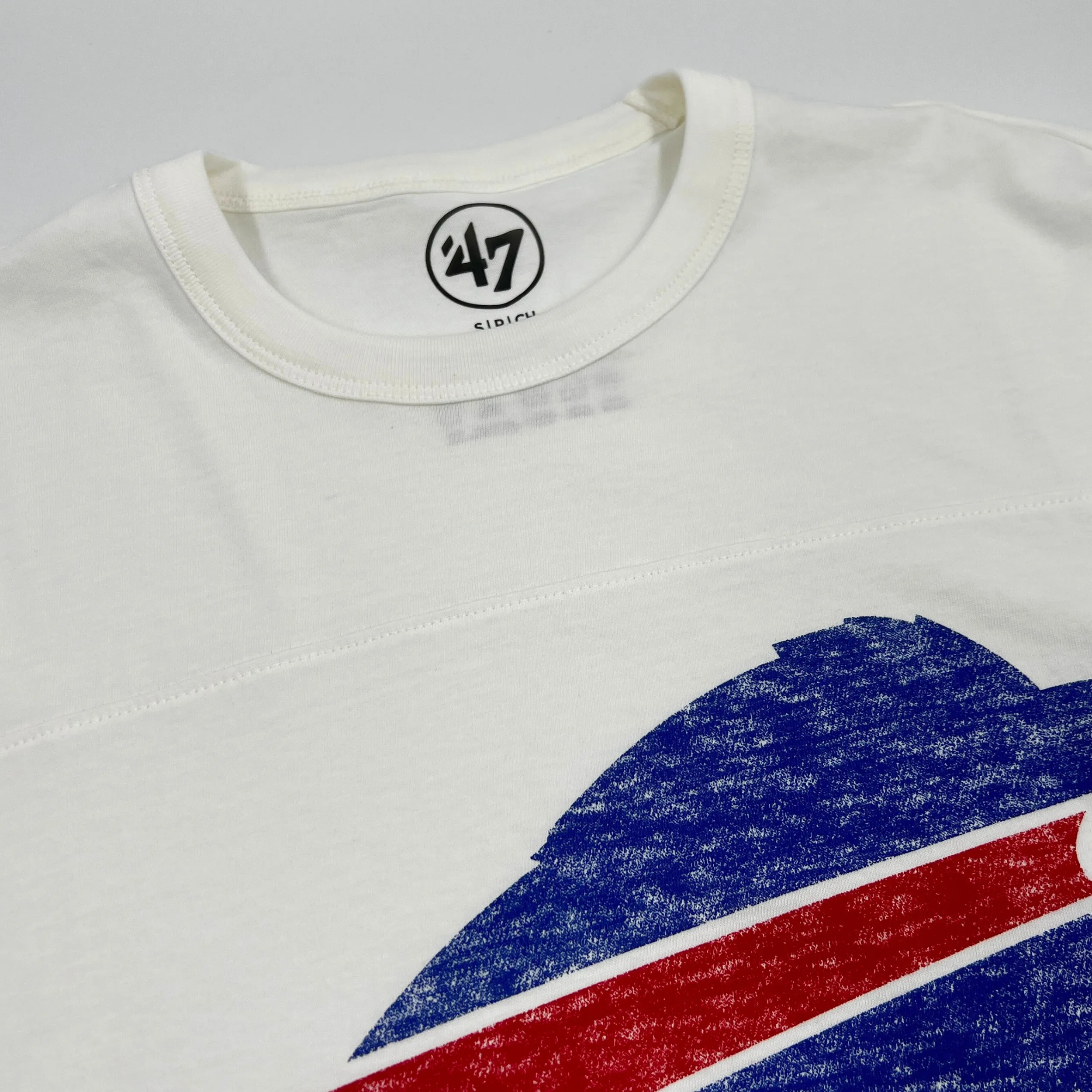 '47 Brand Buffalo Bills Primary Logo White Wash Long Sleeve Shirt