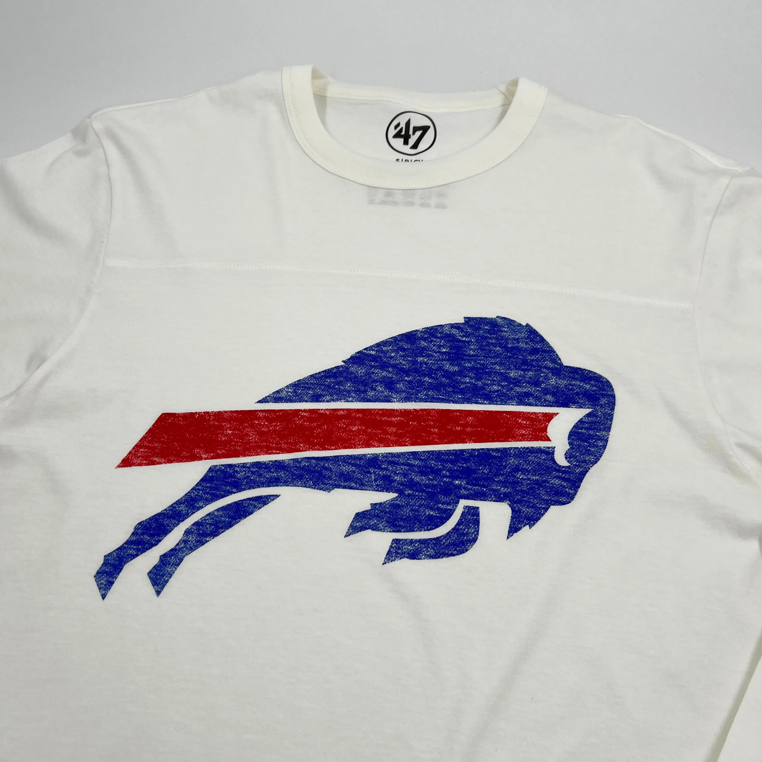 '47 Brand Buffalo Bills Primary Logo White Wash Long Sleeve Shirt