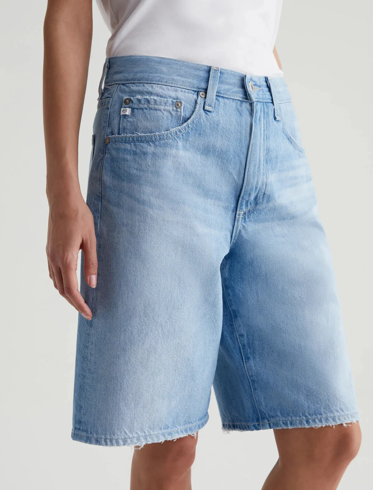 AG Denim Thalia Shorts in Sunset Blue