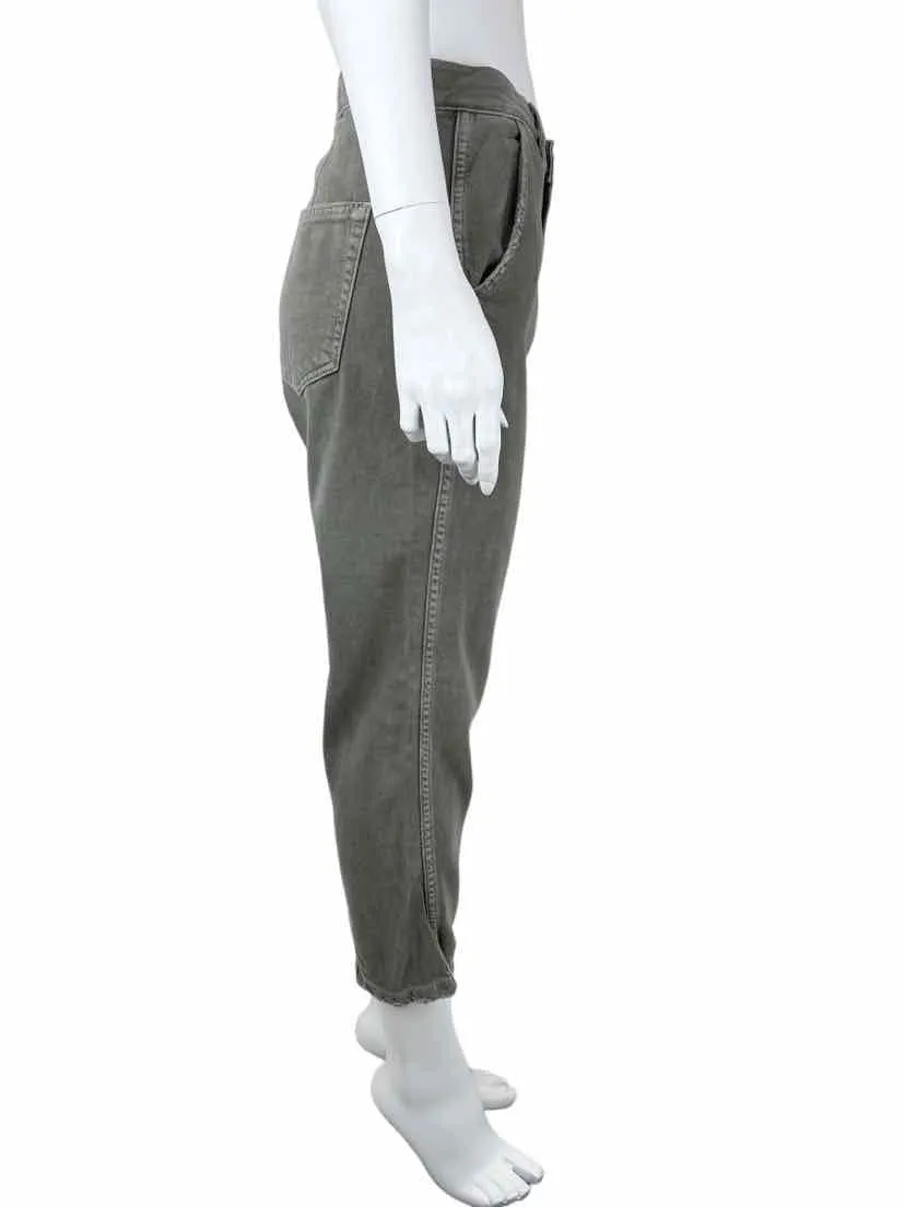 AMO Women's Slouch Trouser Jeans Gray Green Size 28 (6)