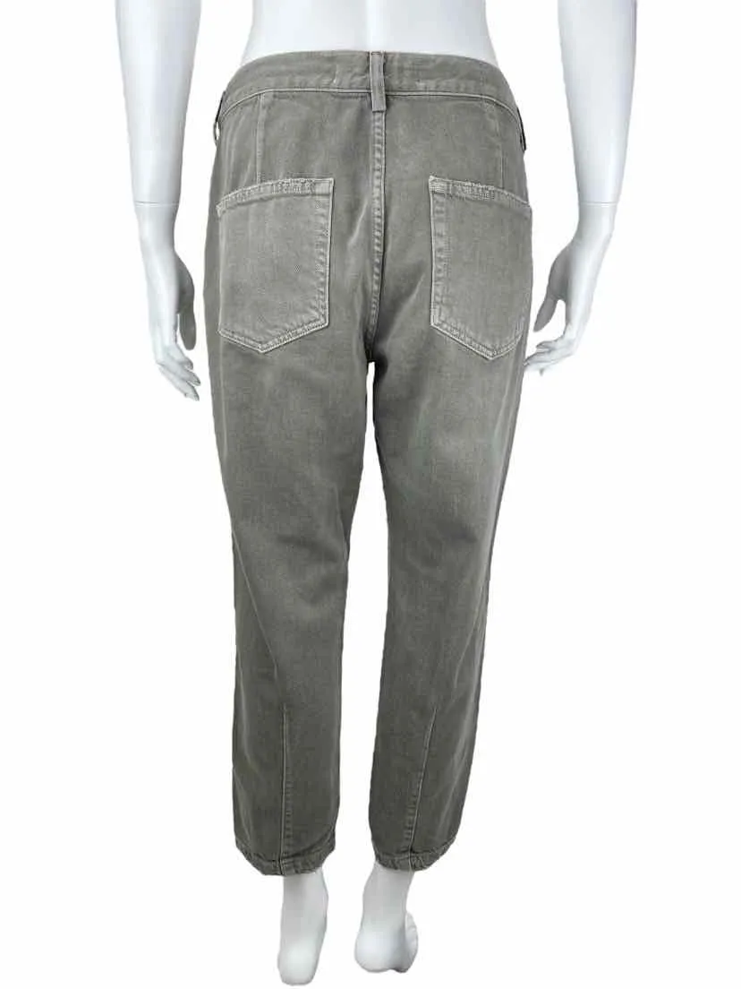 AMO Women's Slouch Trouser Jeans Gray Green Size 28 (6)