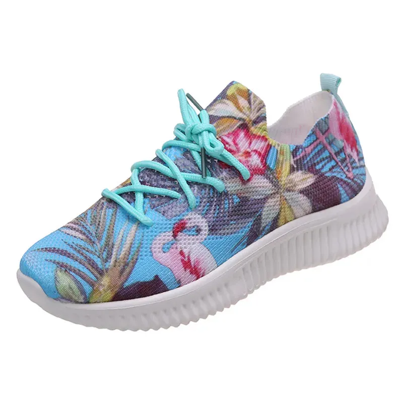 AMOZAE- -  Fashion Print Knitting Sneakers