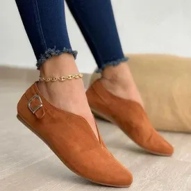 Amozae- Pointed Toe Suede Women Flats Shoes Woman Loafers Summer Fashion Sweet Flat Casual Shoes Women Zapatos Mujer Plus Size35-43