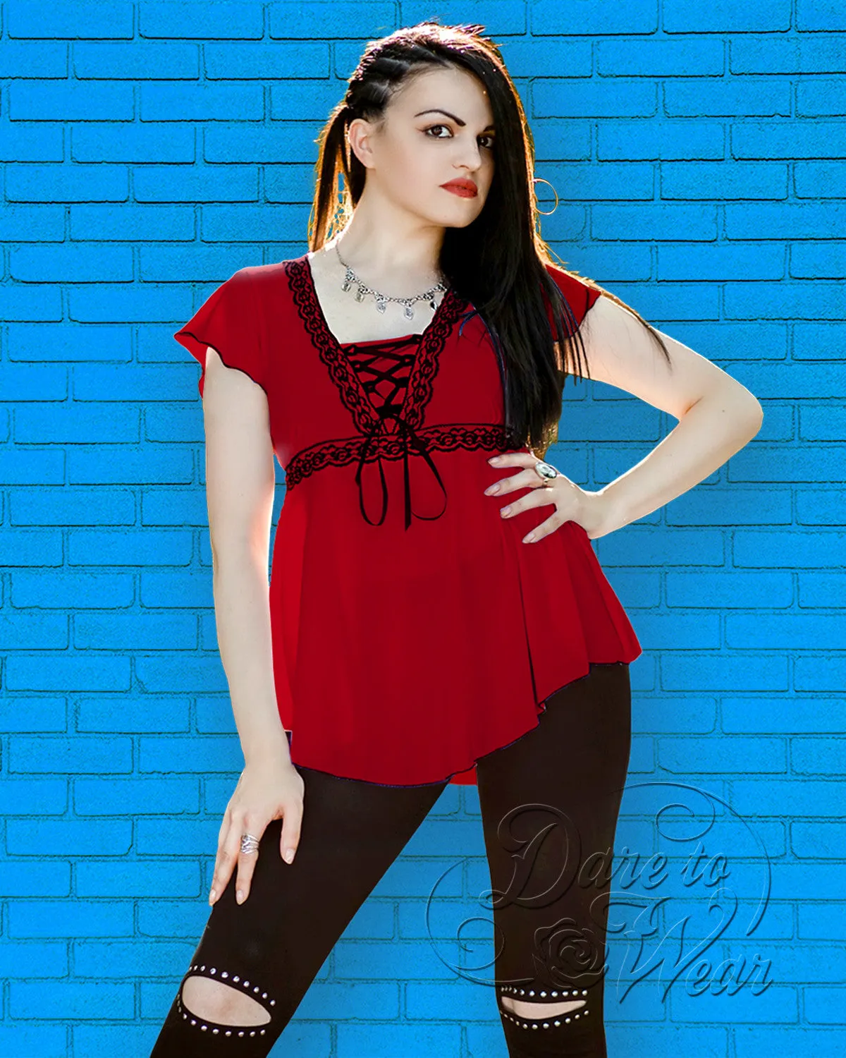 Angel Top in White/Black