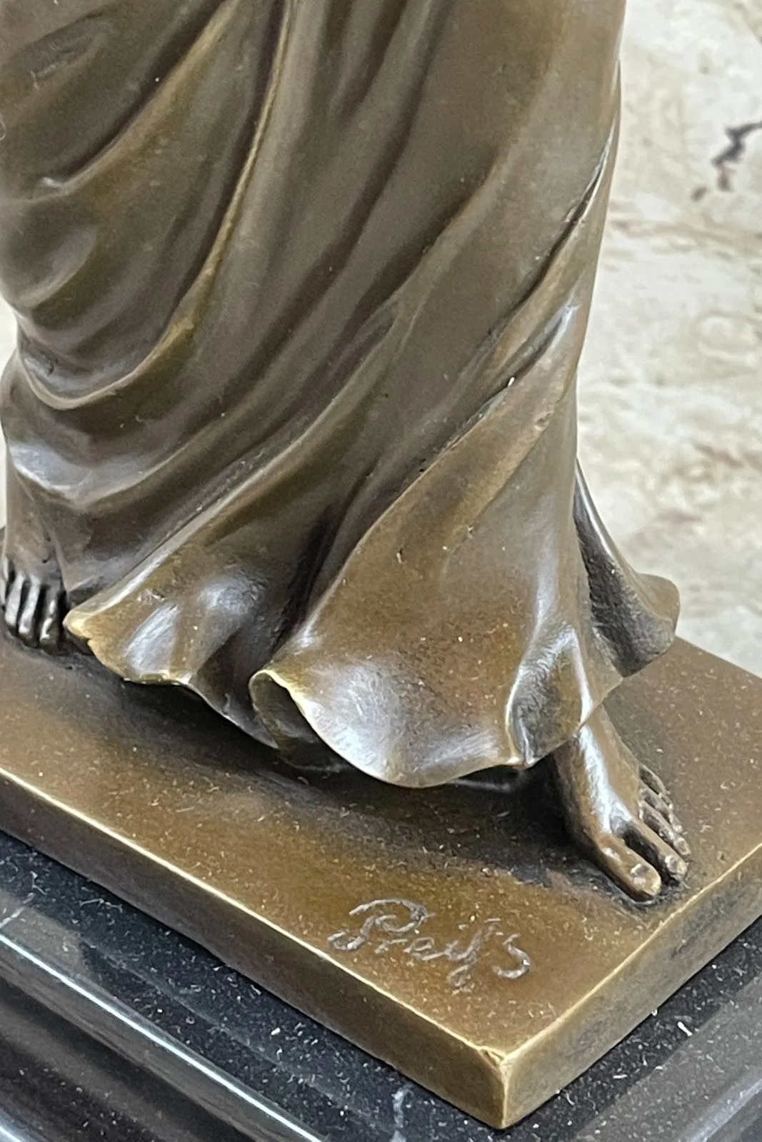 ART NOUVEAU SIGNED BRONZE GYPSY DANCER STATUE  FIGURINE FIGURE SCULPTURE GILT ARTWORK