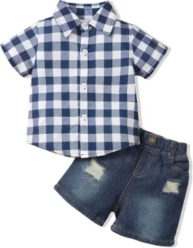 Baby Boy Clothes Summer Infant Toddler Boy Outfits Cotton Short Sleeve T-Shirts Shorts Pants Set Toddler Boy Outfits