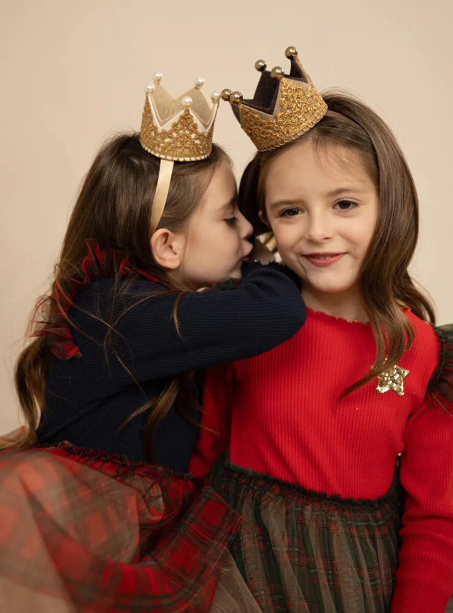Baby Girls Dresses | Checker Frill Tutu Dress- Navy | Petite Hailey