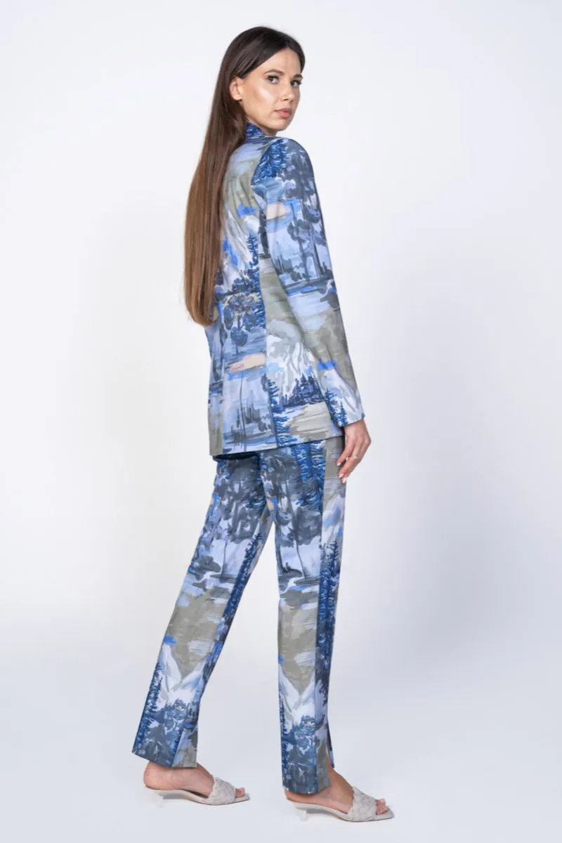 BLUE LANDSCAPE SUIT SET
