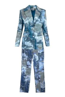 BLUE LANDSCAPE SUIT SET