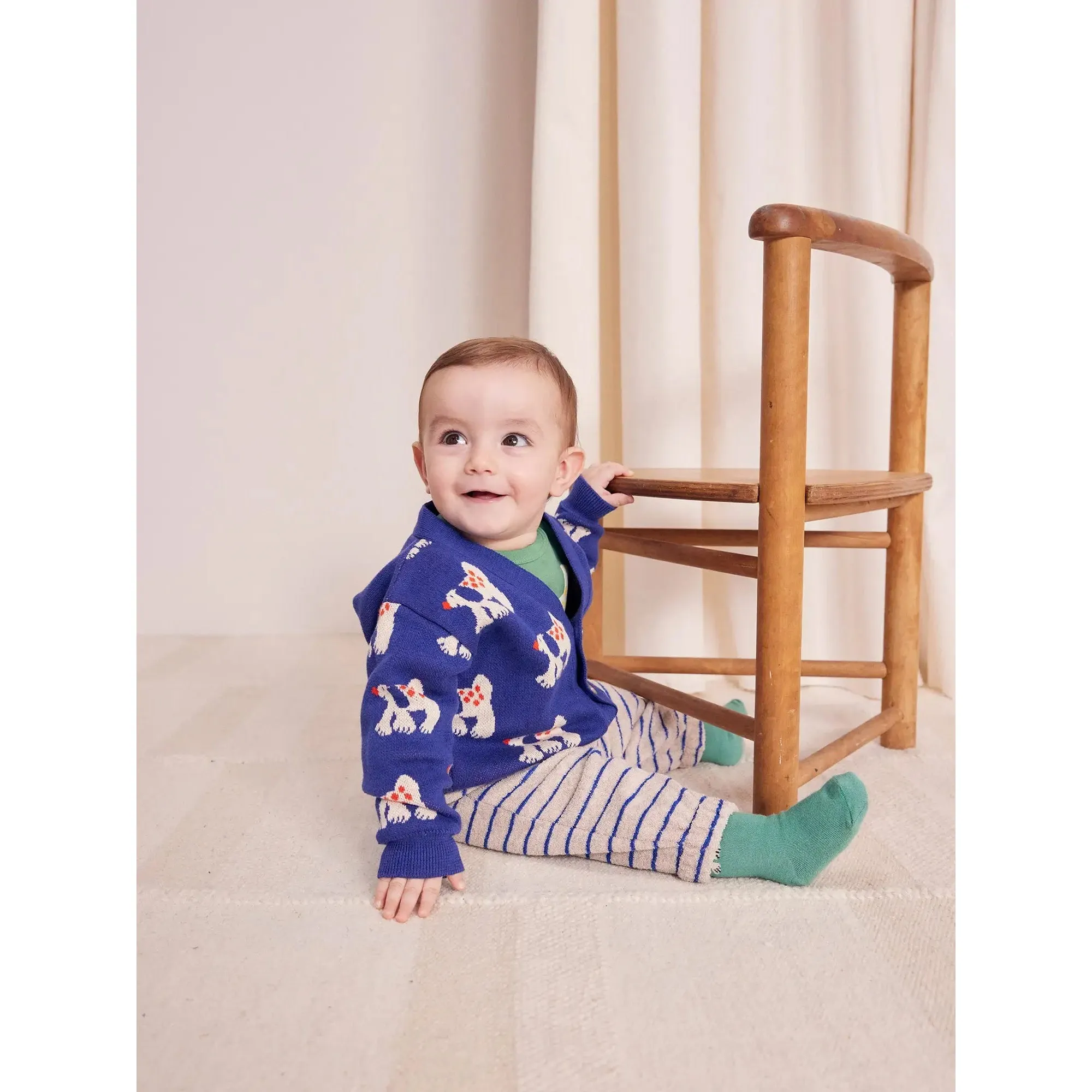 Bobo Choses Baby Fairy Dog Cardigan - Navy Blue