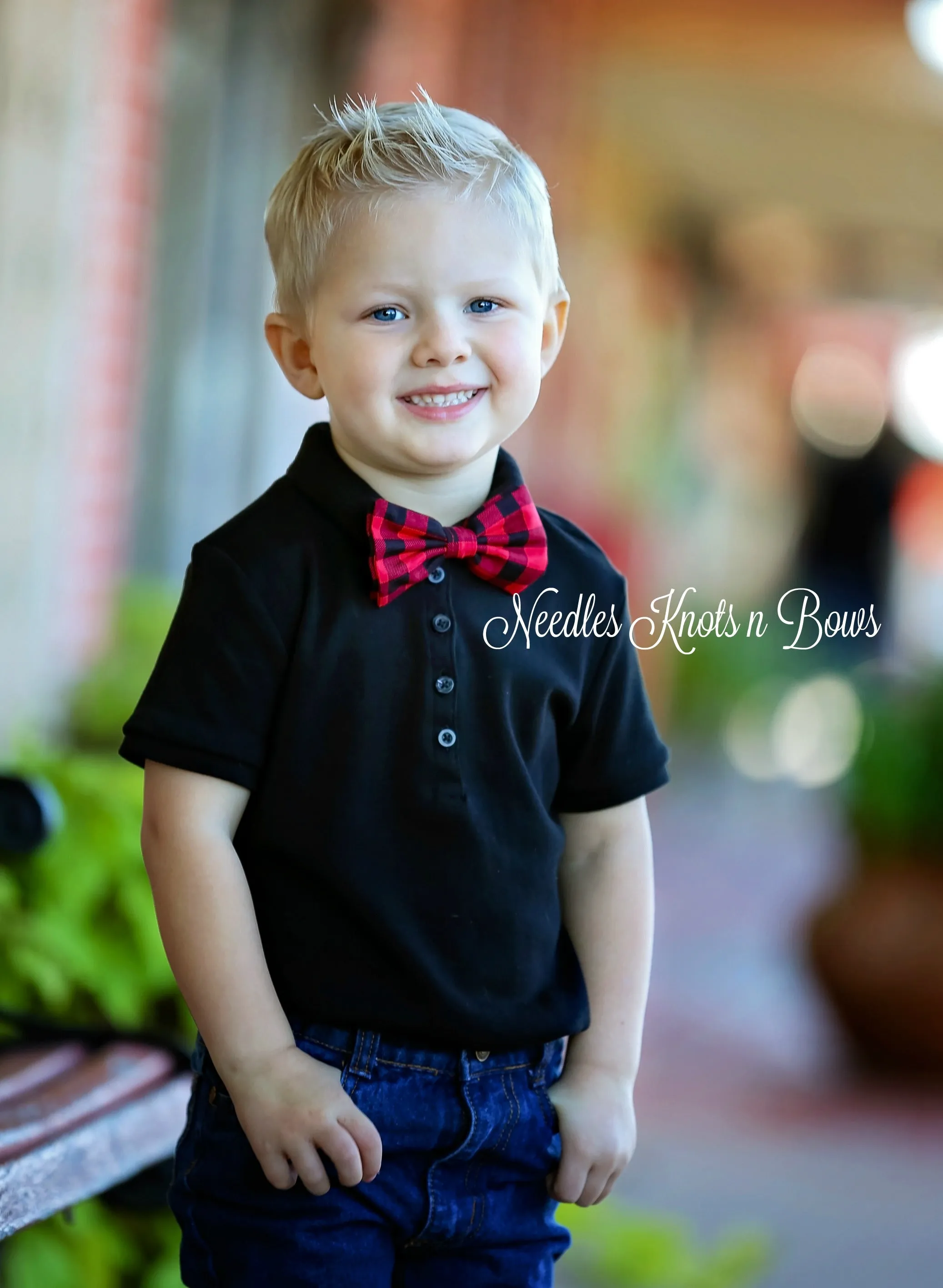 Buffalo Plaid Bow Tie, Fall, Christmas