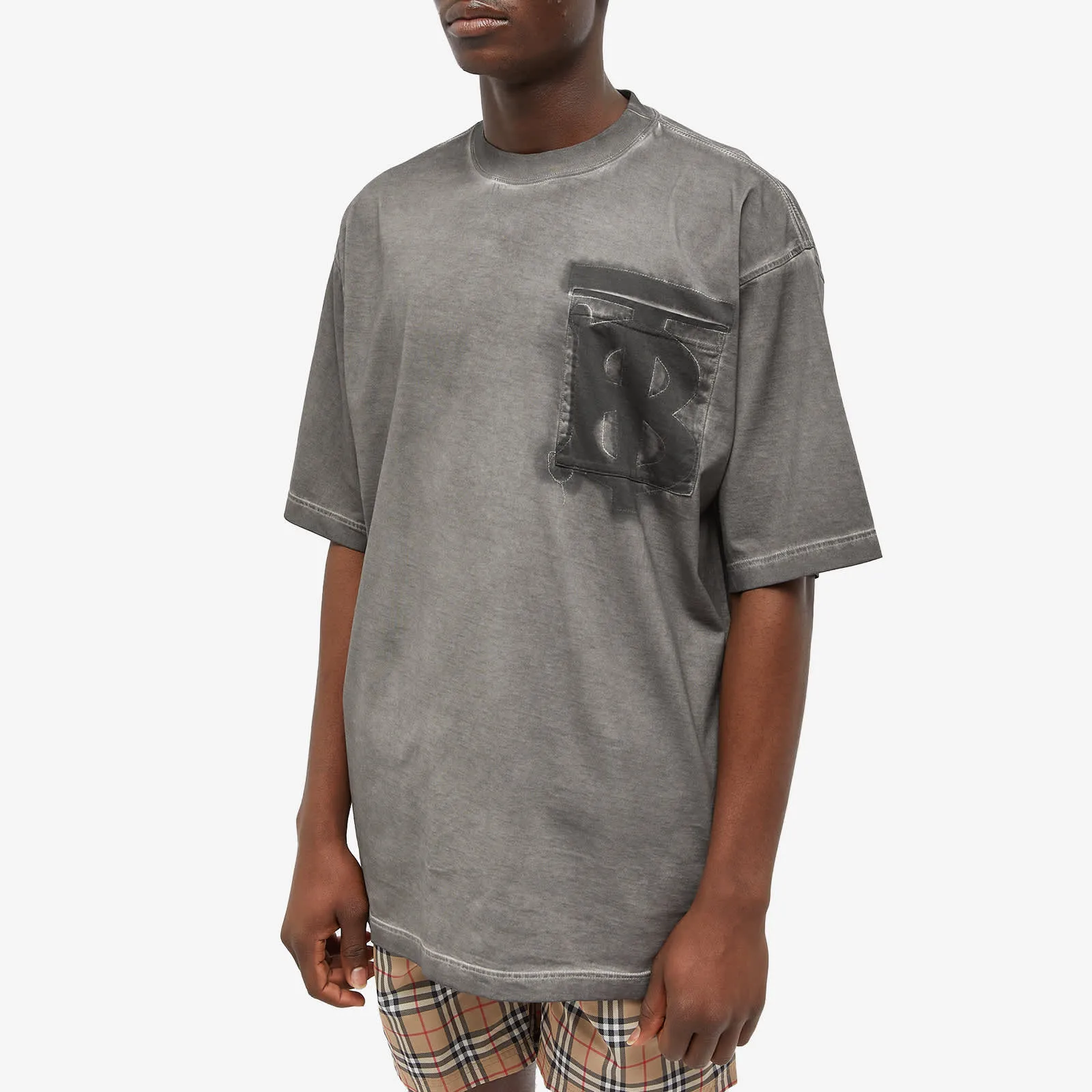 Burberry Tb Logo Pocket T-shirt, gray
