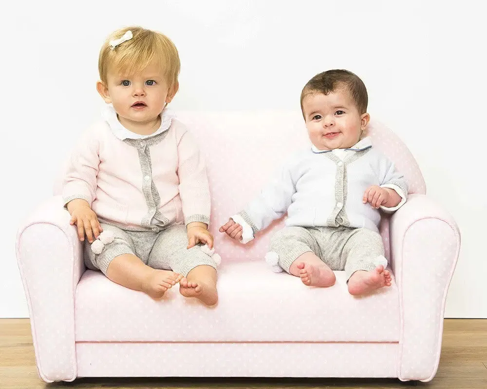 Cashmere roundneck cardigan pink