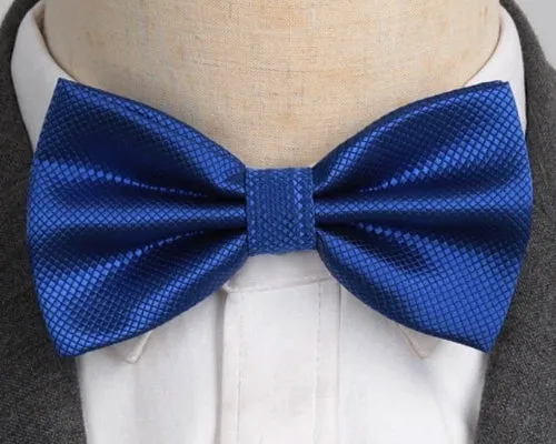 Classy Men Blue Deluxe Pre-Tied Bow Tie