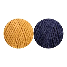 Coffee Bean Cardigan Kit, Size 3 (Maize & Blue)