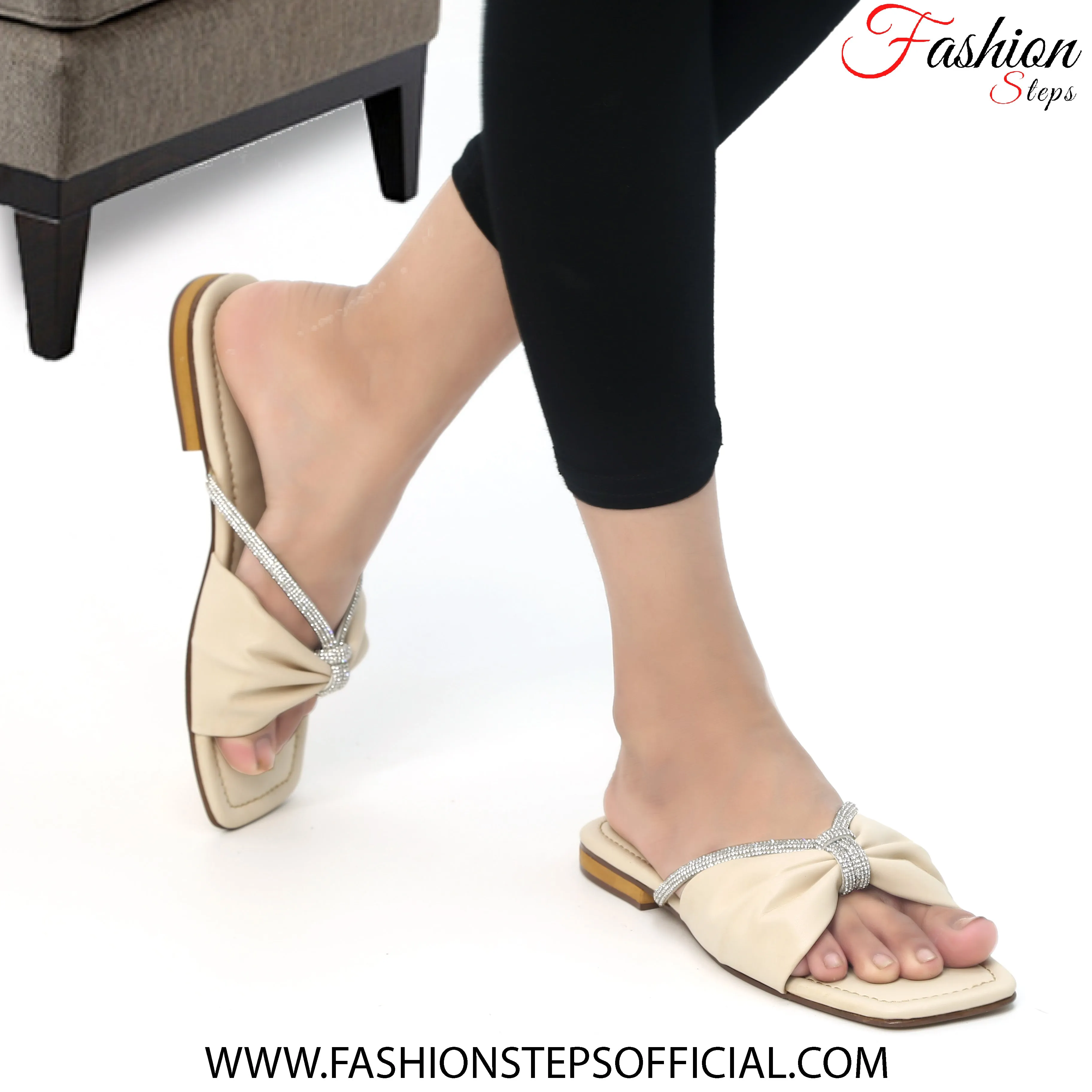 Crystal  flat slipper