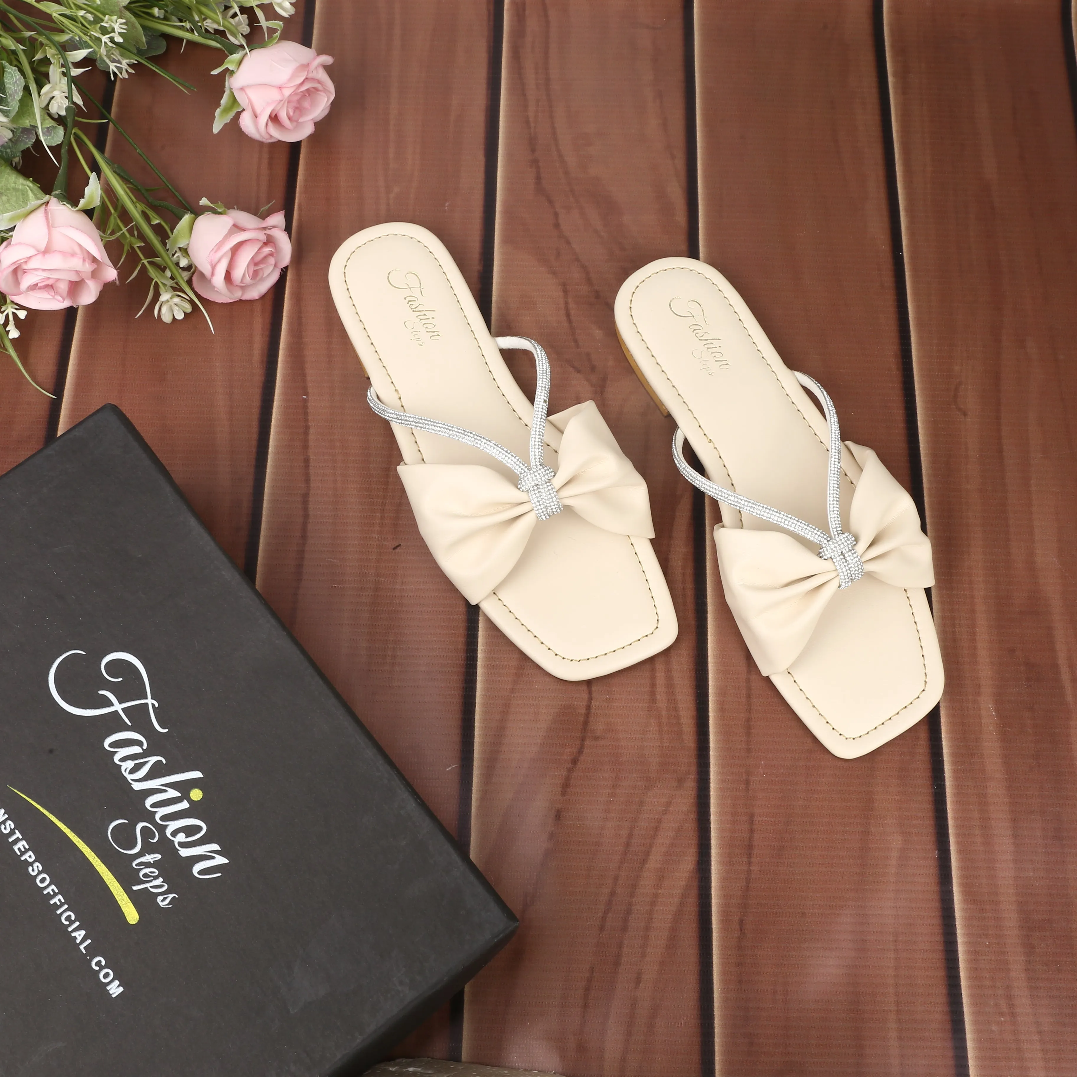Crystal  flat slipper