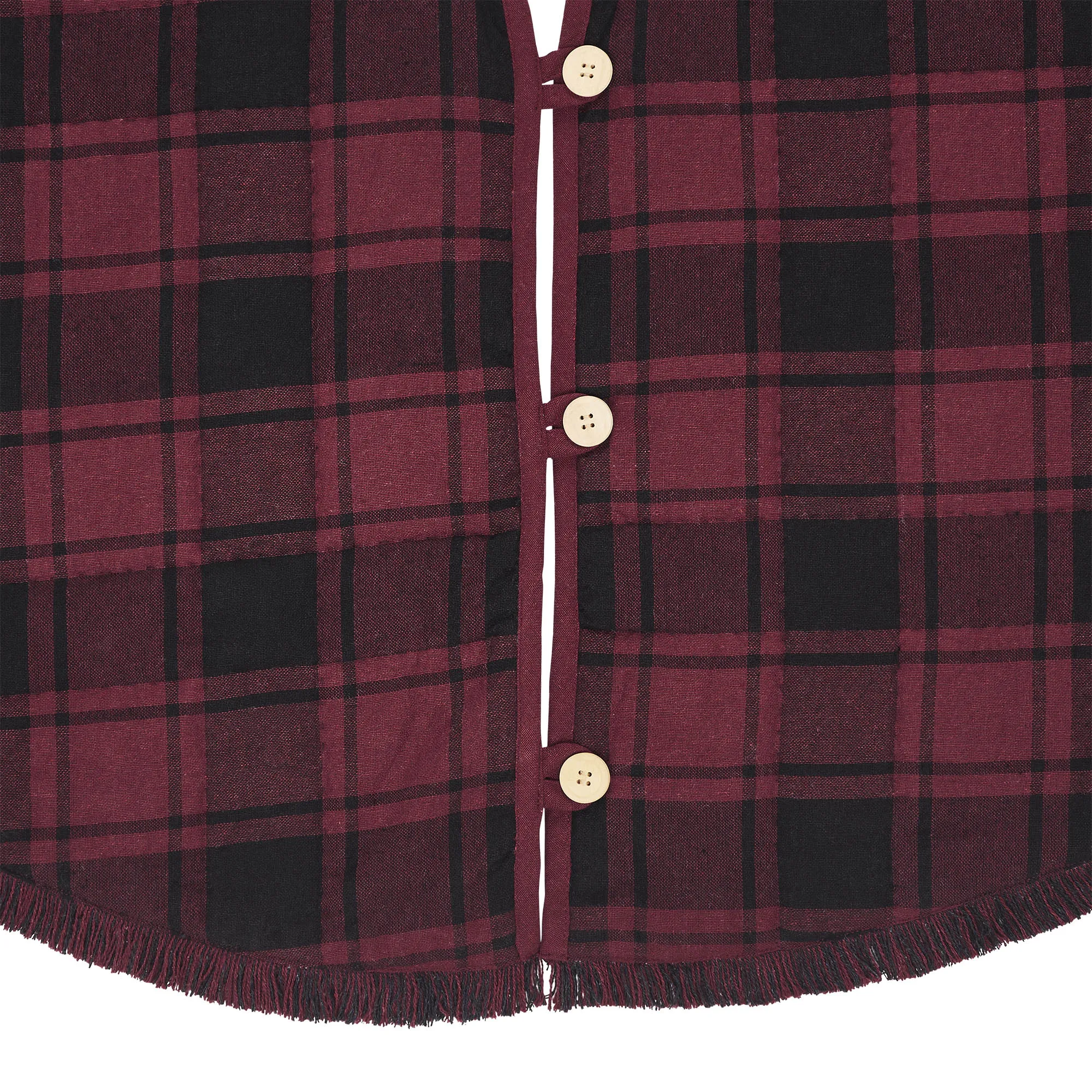 Cumberland Red Black Plaid Tree Skirt
