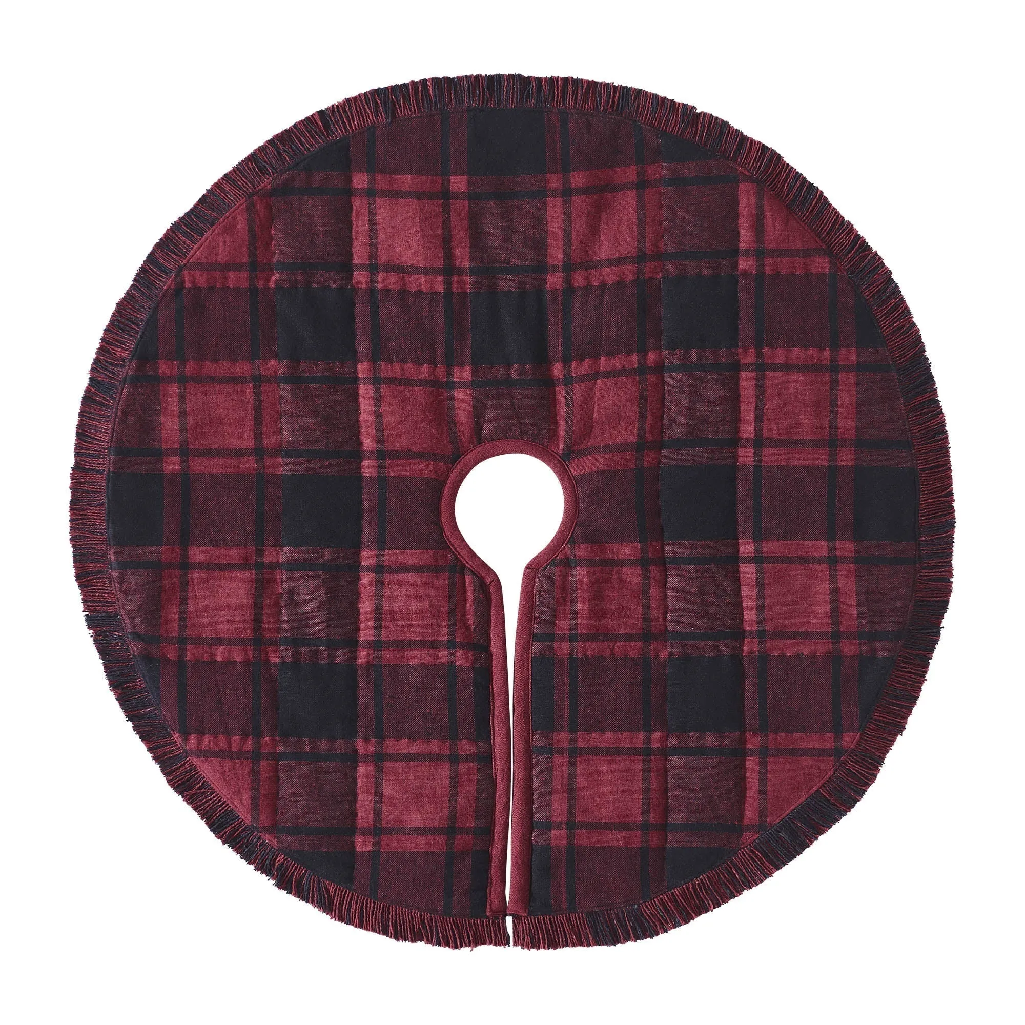 Cumberland Red Black Plaid Tree Skirt