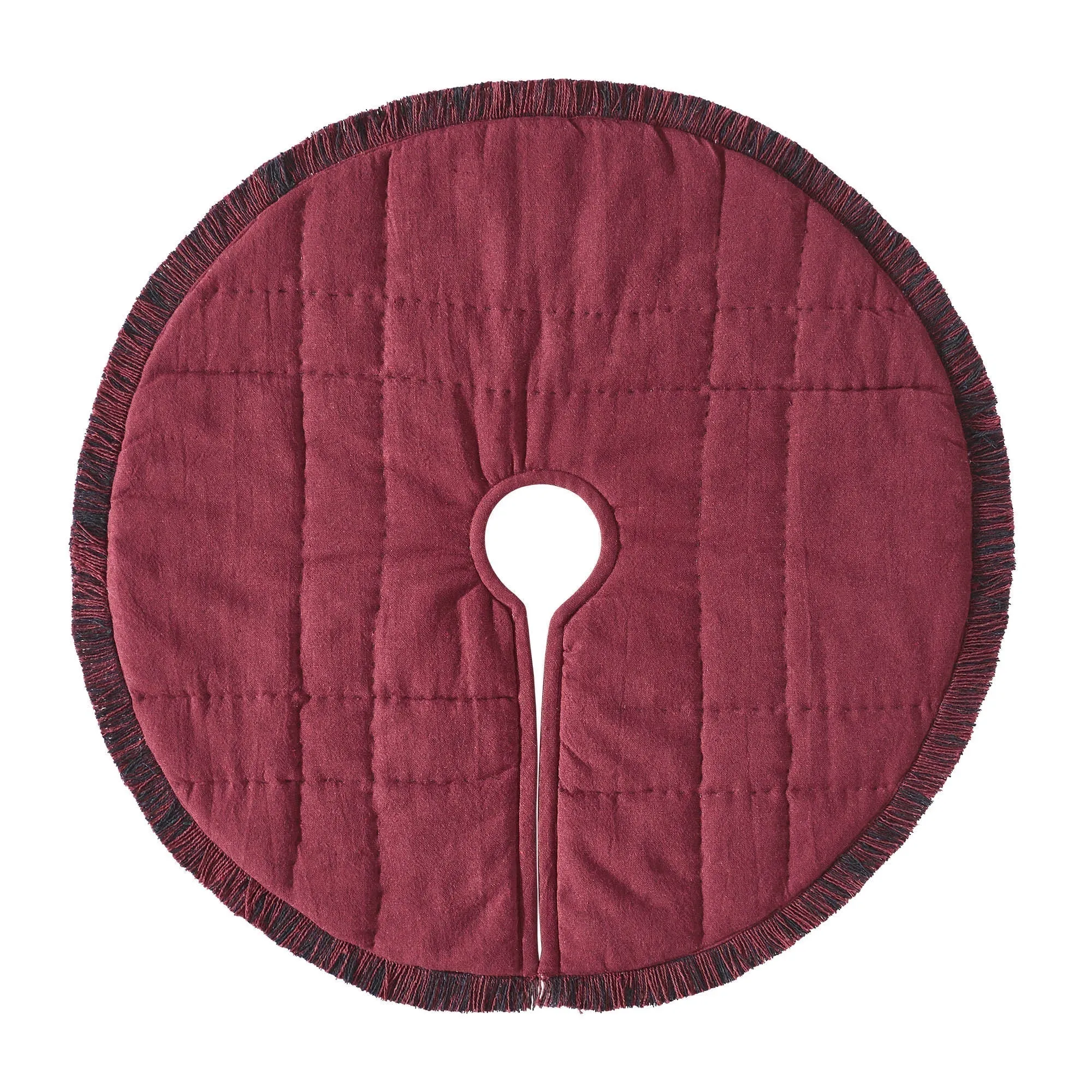 Cumberland Red Black Plaid Tree Skirt