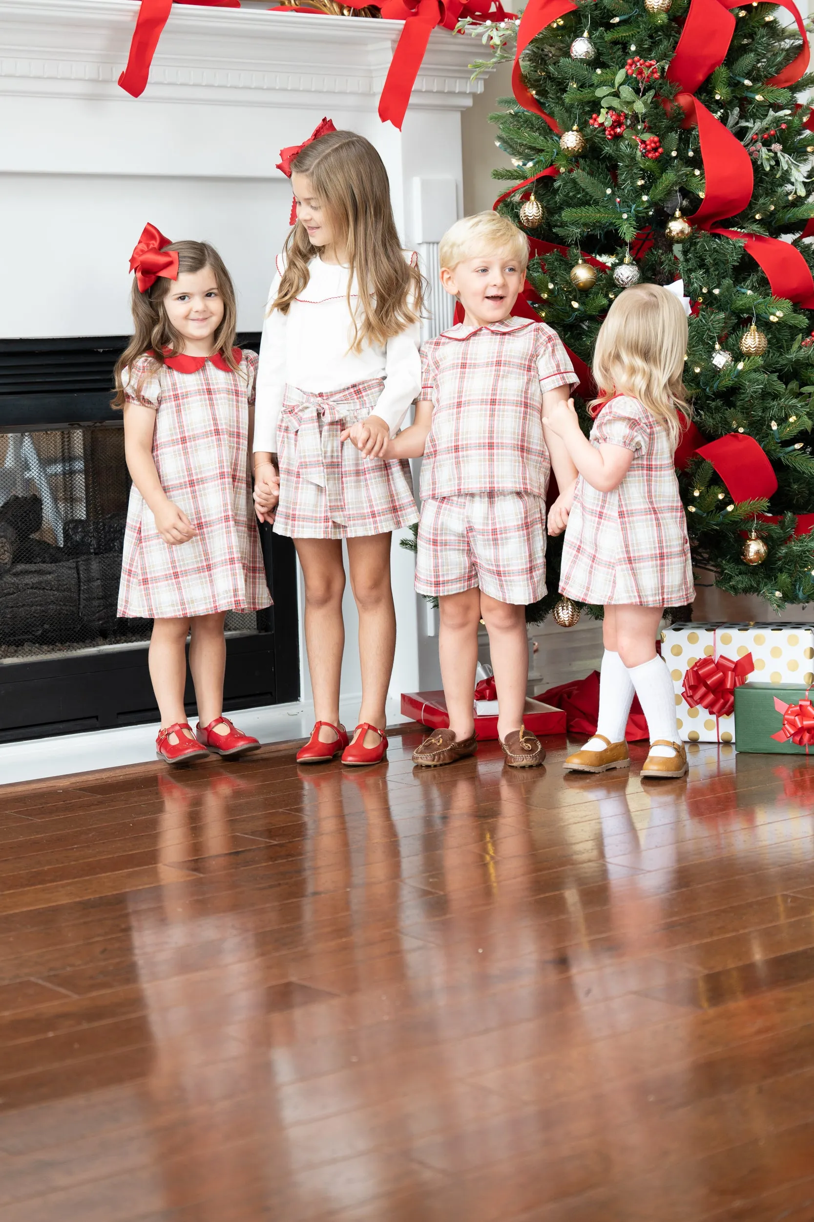 Cynthia Festive Plaid Dress