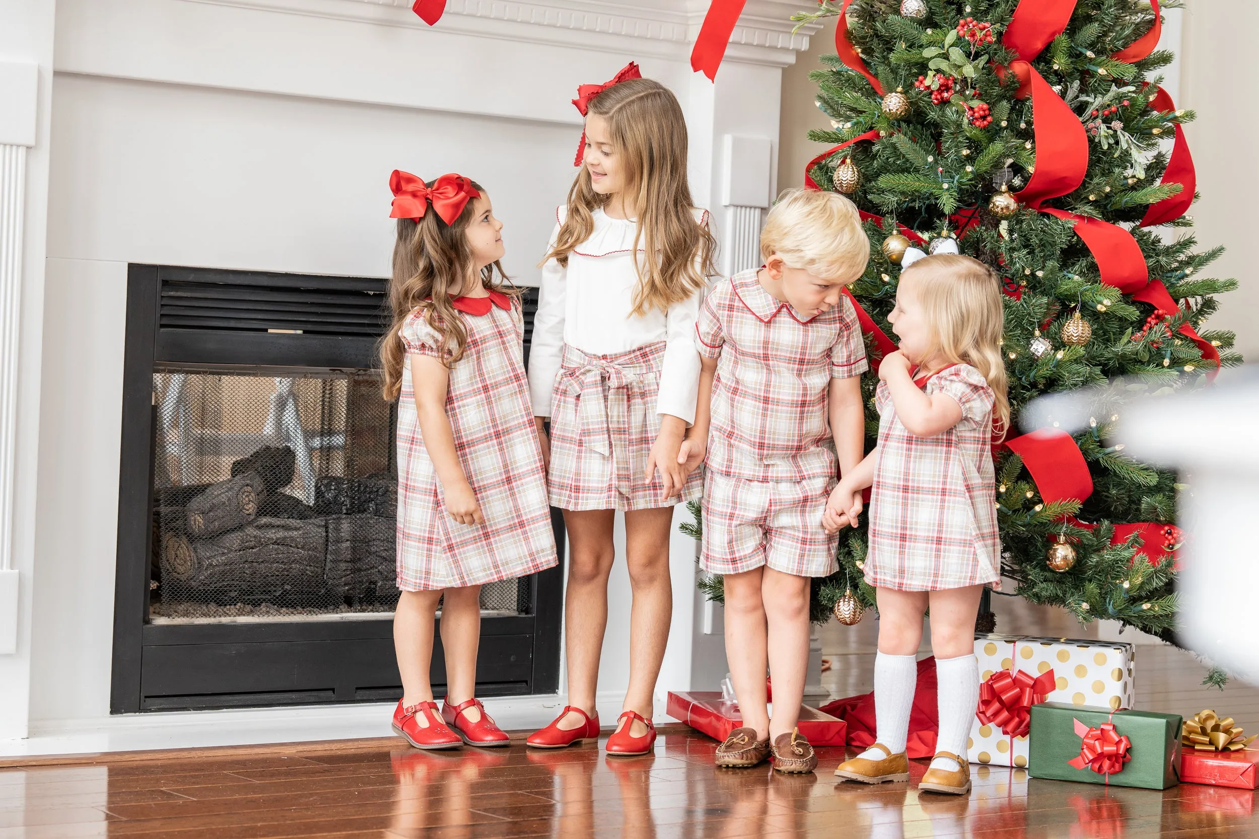Cynthia Festive Plaid Dress