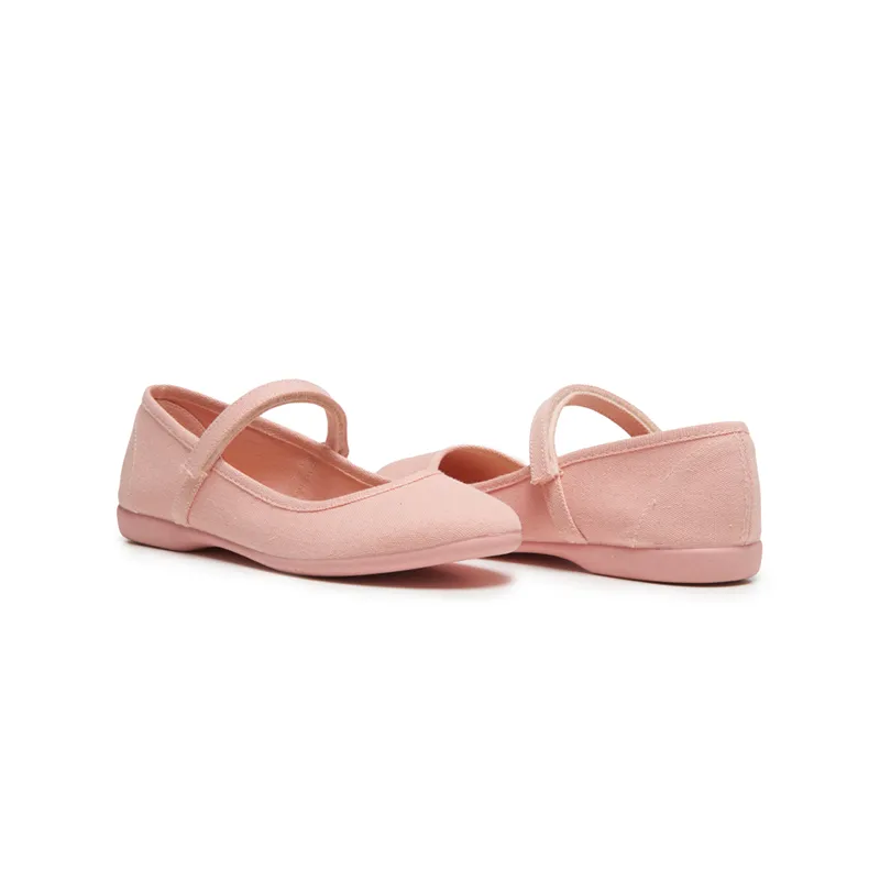 ECO-friendly Classic Canvas Mary Janes In Peach