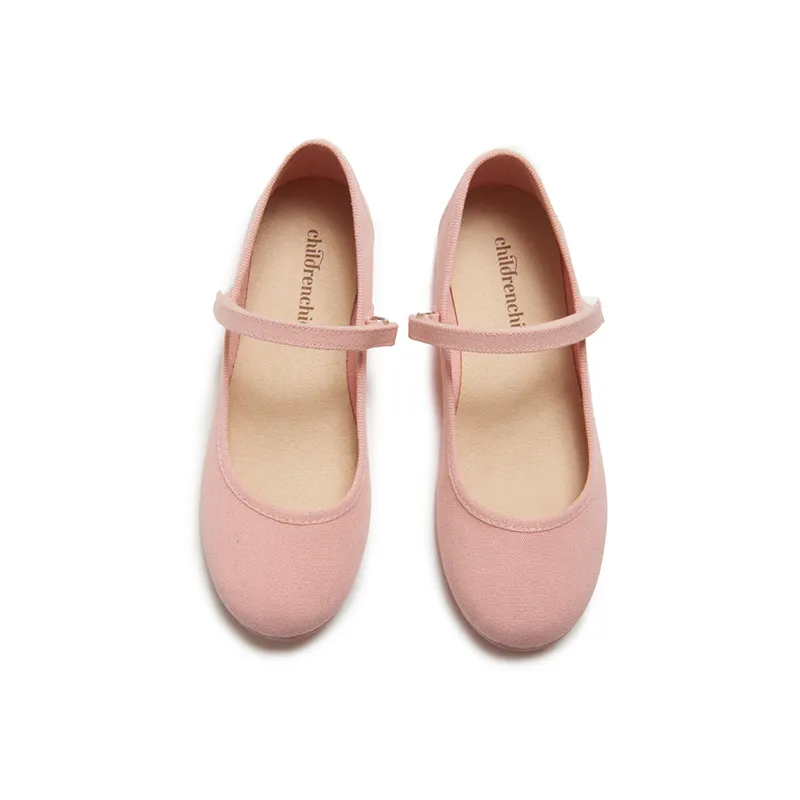 ECO-friendly Classic Canvas Mary Janes In Peach