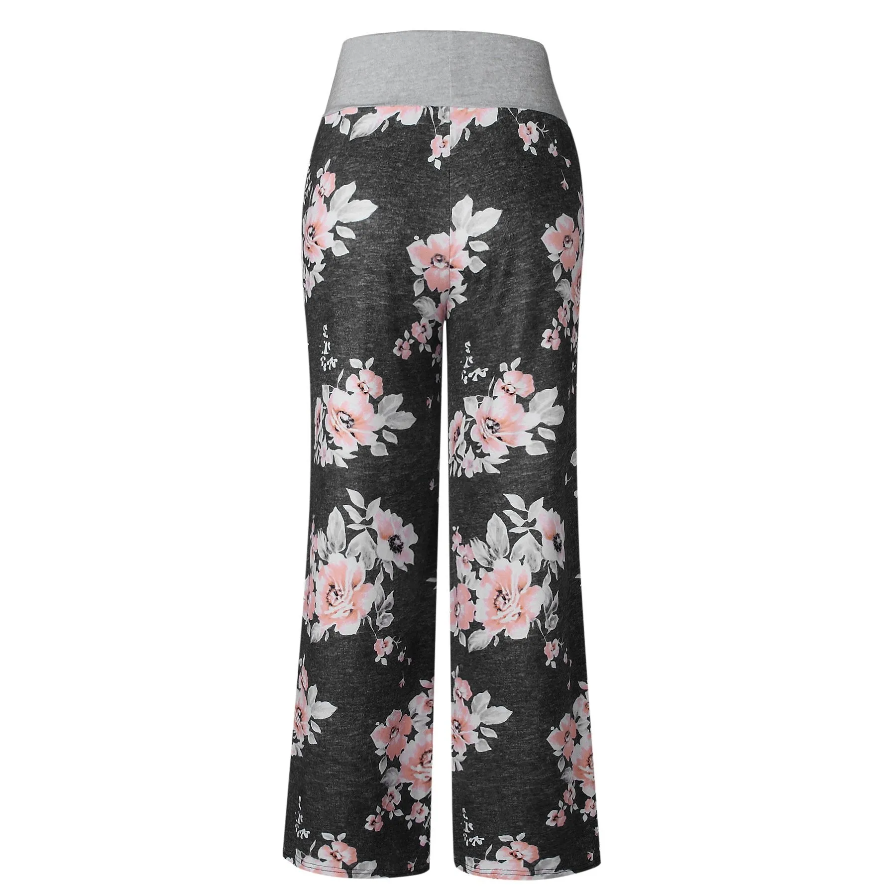 Fashion Printed Loose Straight Lace Trousers