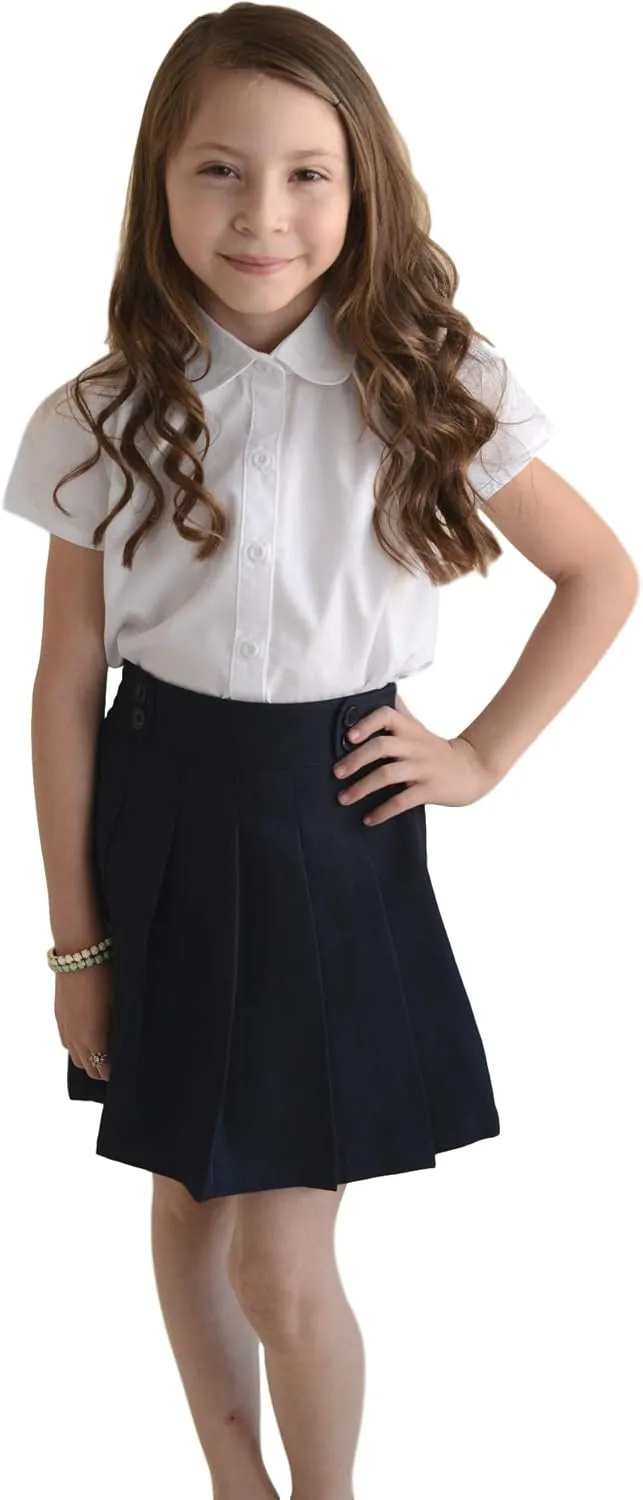 Girl Pleated Uniform Skirt Scooter Size 5-16 Navy Khaki Black Hunter Green