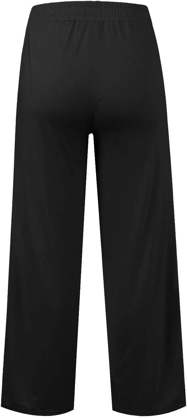 Girls Oversized Wide Leg Sweatpants Kids Baggy Straight Leg Track Pants Casual Plain Pockets Teen Straight Trousers