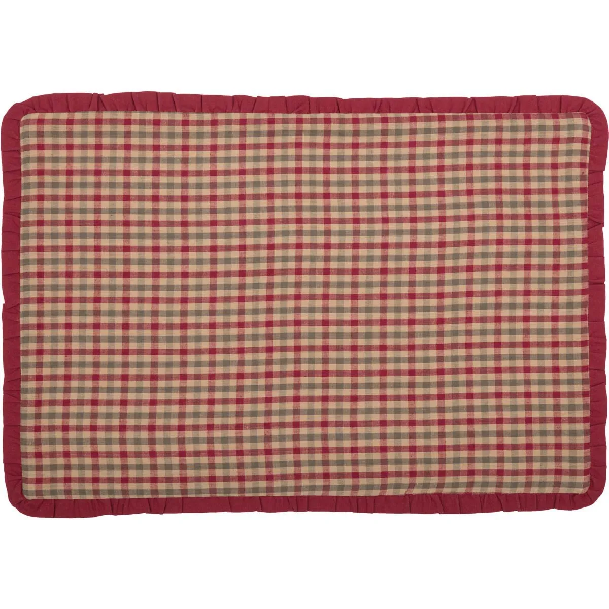 Jonathan Plaid Ruffled Placemat Set of 6 12x18