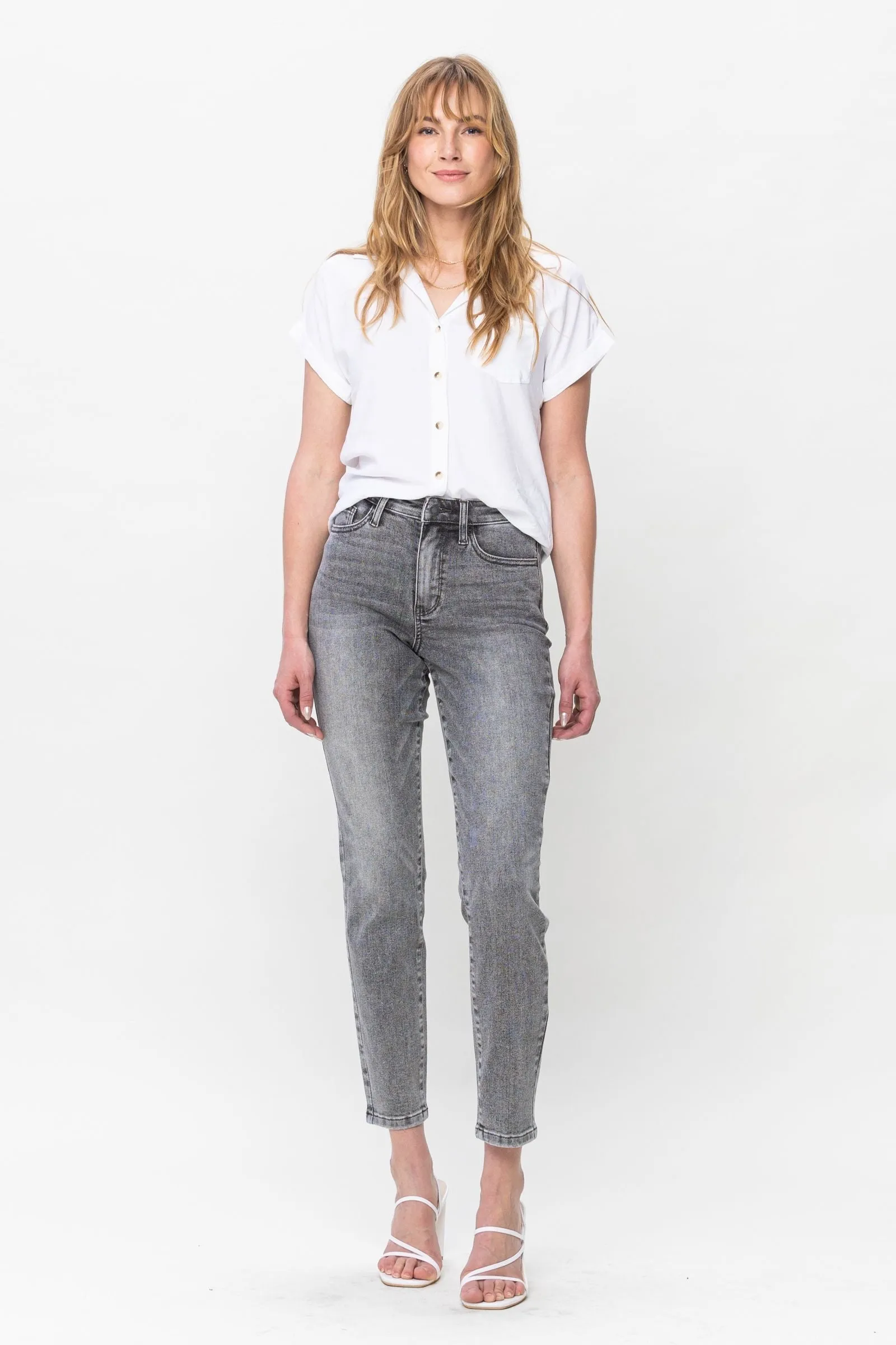Judy Blue High Waist Stone Wash Slim Denim 88744