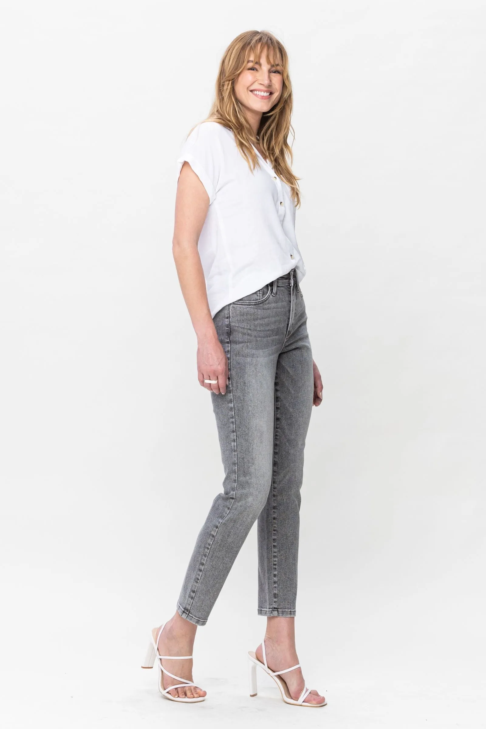 Judy Blue High Waist Stone Wash Slim Denim 88744