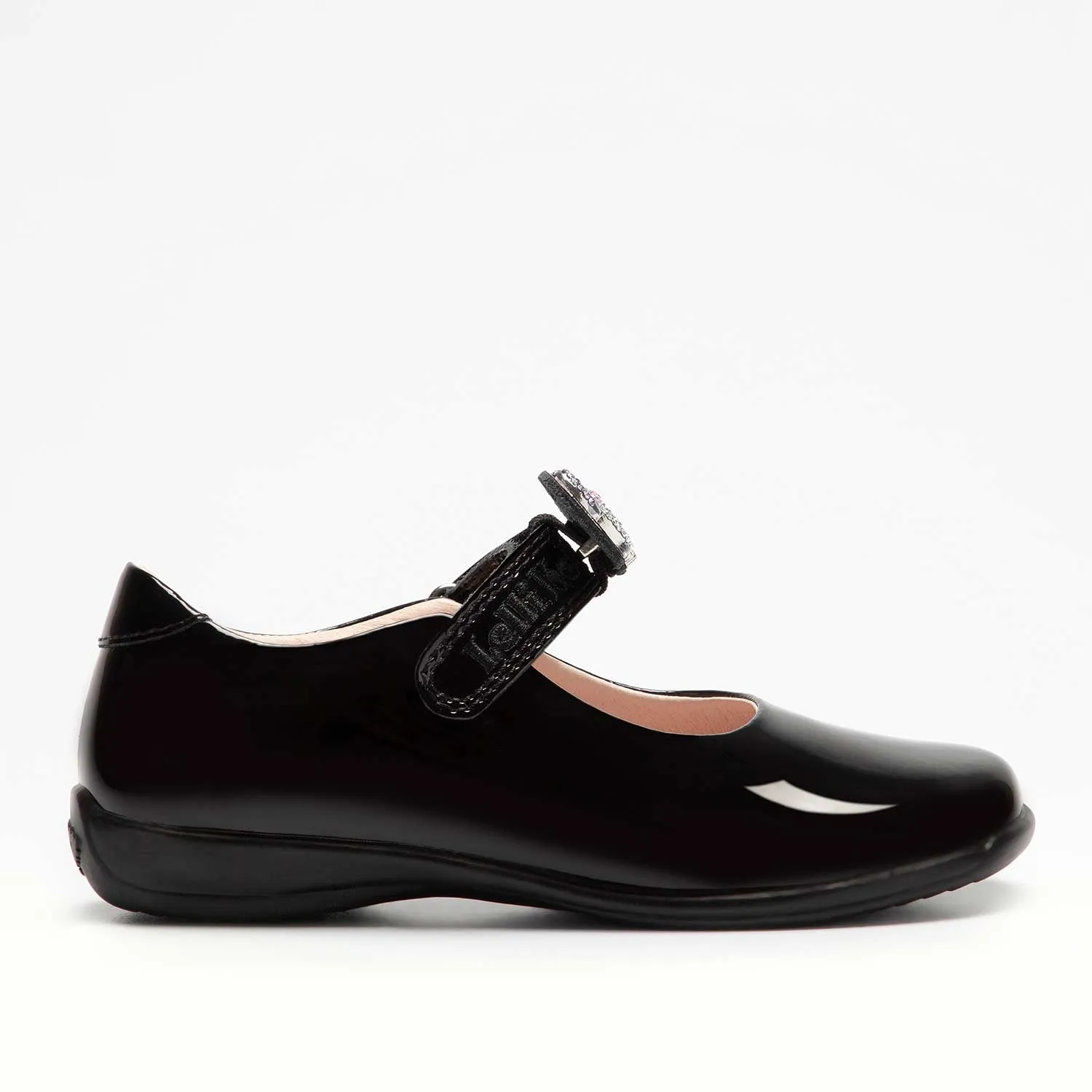 Lelli Kelly Maribella Mermaid Girls Black Patent School Shoe F Width