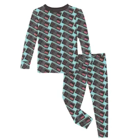 L/S Pajama Set, Summer Sky Retro Game Controller