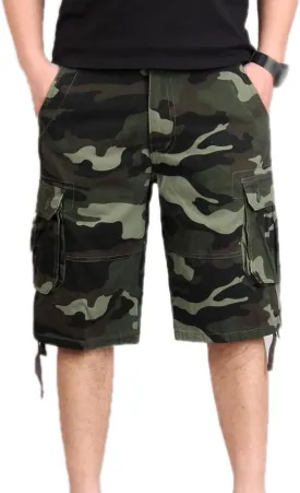 Maiyifu-GJ Men's Cargo Shorts Multi-Pockets Elastic Waist Hiking Shorts Summer Lightweight Casual Cotton Short Pants
