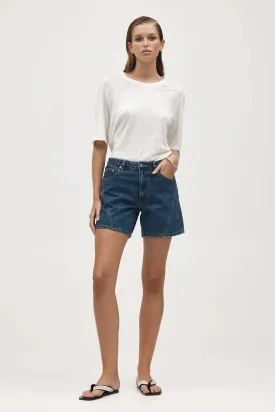 Marle Curve Seam Short - Organic Cotton - Heritage Blue