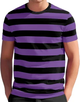 Mens Fashion Striped Short Sleeve Shirt Casual Fitted Everday Work T-Shirts Basic Going Out Travel Tee Tops