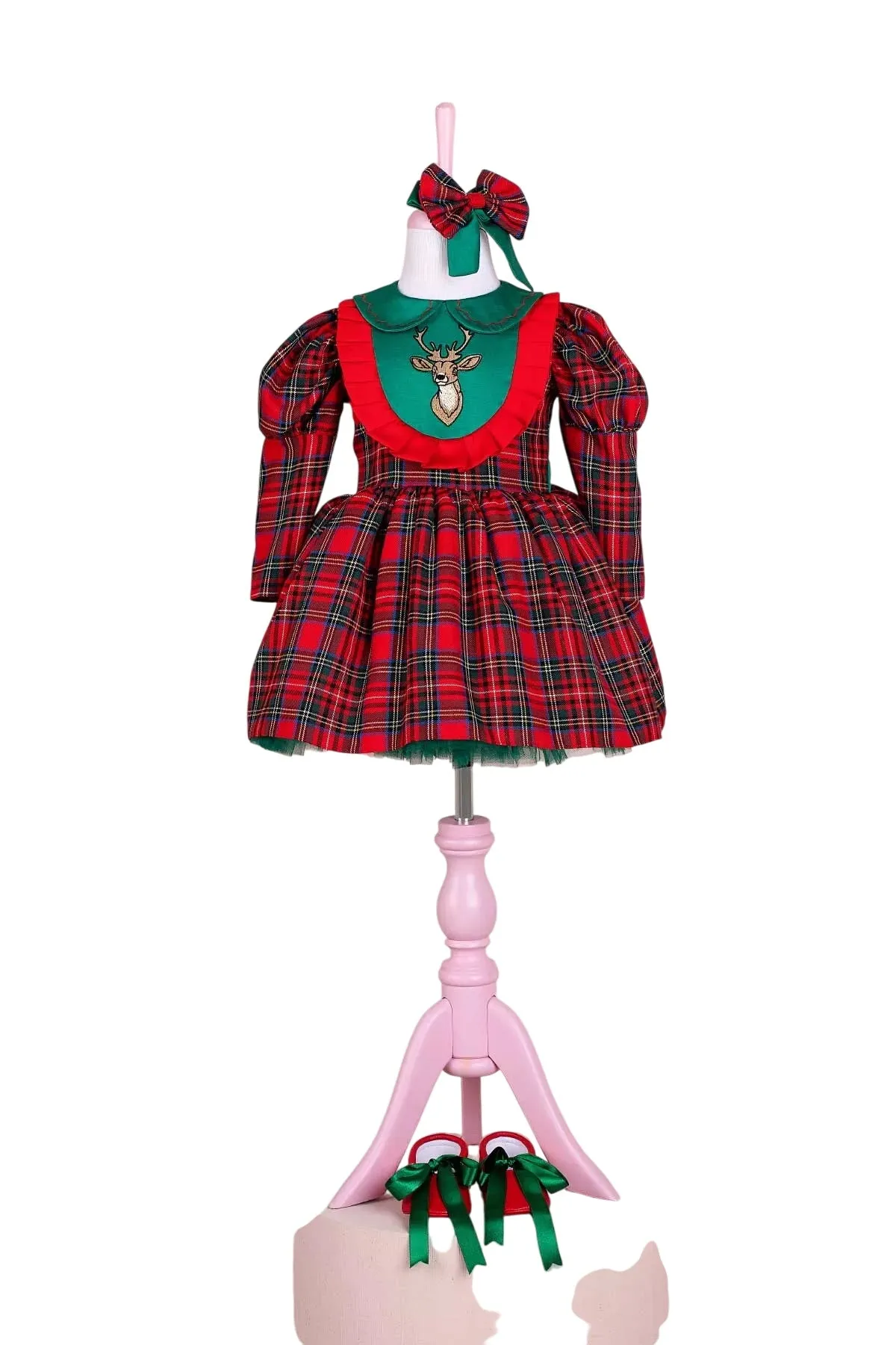 Merry Scottish Pattern Dress Set