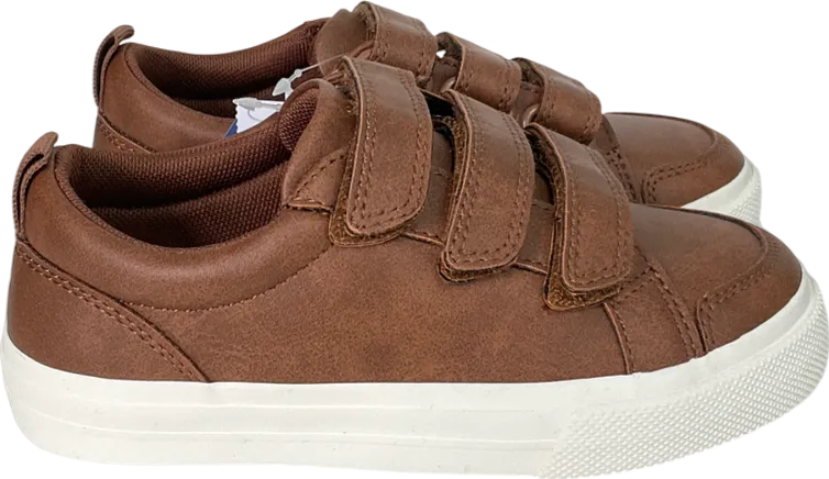 Next Tan Brown Standard Fit (f) Two Strap Touch Fastening Trainers UK 9 EU 26.5 👼