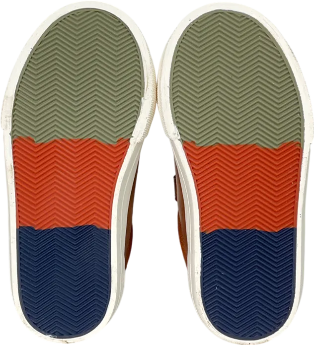 Next Tan Brown Standard Fit (f) Two Strap Touch Fastening Trainers UK 9 EU 26.5 👼