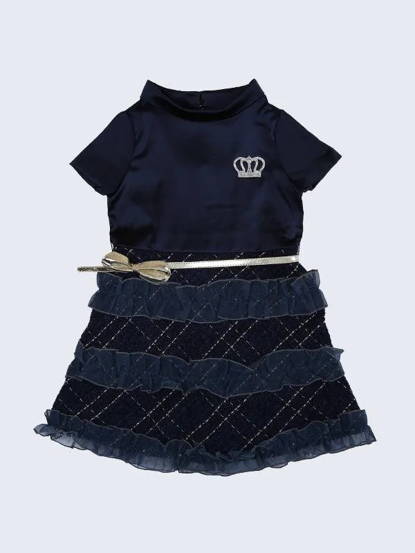 One Friday Navy Blue Frill Dress