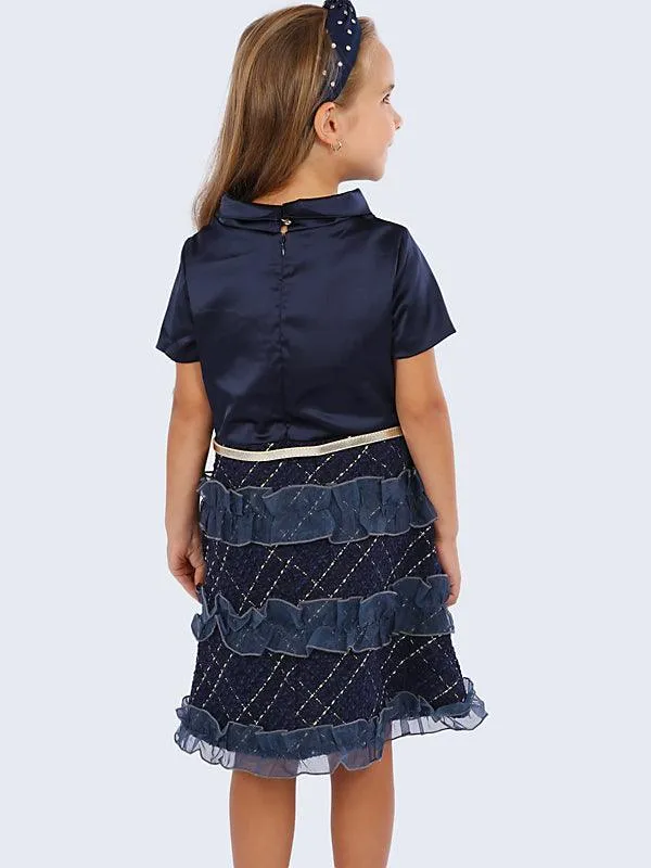 One Friday Navy Blue Frill Dress