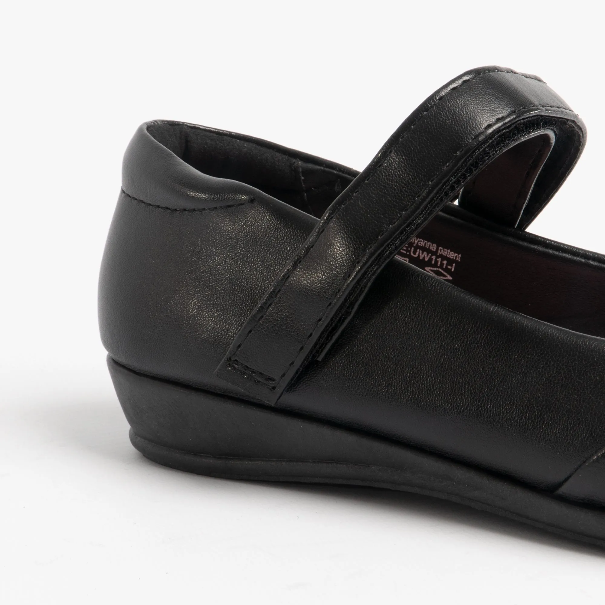 PAIGE II Girls Touch Fastened Diamante Brooch Bar Shoes Black