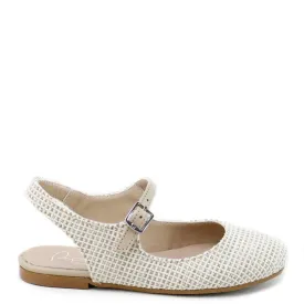 Papanatas Taupe Weave Linen Strap Shoe